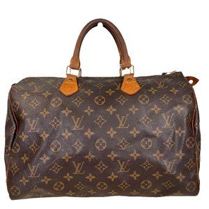 Authentic Louis Vuitton Satchel Bag Speedy 35 Monogram Used LV Handbag Vintage